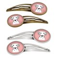 Carolines Treasures Checkerboard Pink Dalmatian Barrettes Hair Clips, Set of 4, 4PK BB1210HCS4